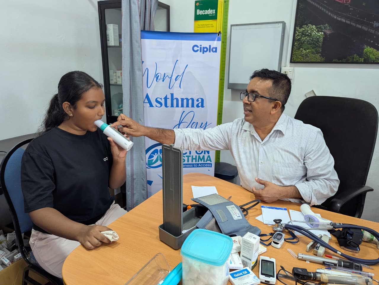 Spirometry test for asthma patients