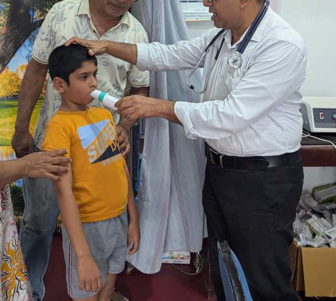 Spirometry test for asthma patients